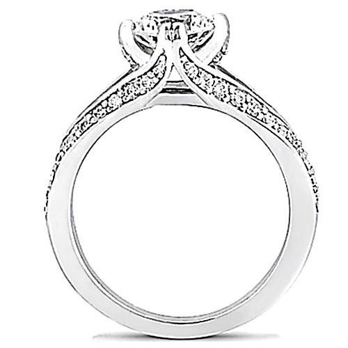 Bague Solitaire Véritable Diamant Femme Bijoux Avec Accents Or 1.75 Ct