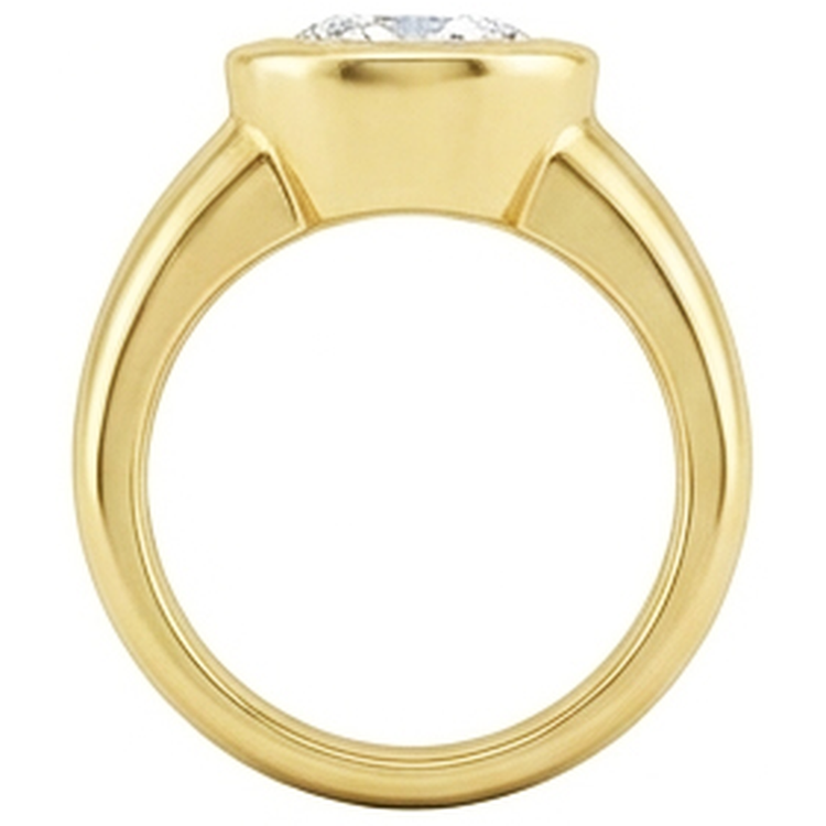 Bague Solitaire en Diamant Naturels Extraits des Mines ( et non cultivés en laboratoire ) Véritable de 0,50 Carats avec Or Jaune 14K