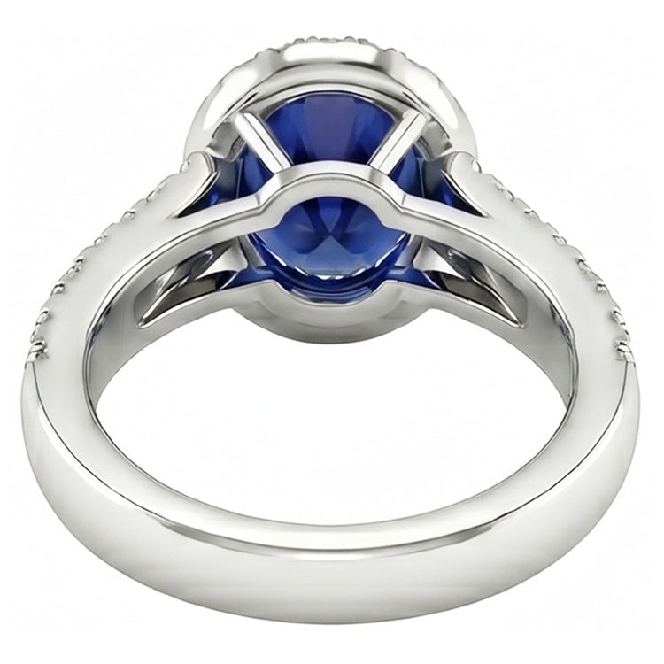 naturel round diamant 7.01carats bague vue de profil