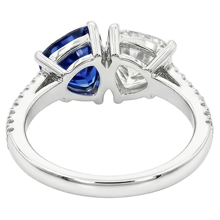 Bague Toi Et Moi Casual Saphir Et Diamant