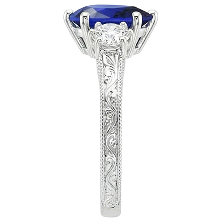 naturel pear diamant 5carats bague sur blanc
