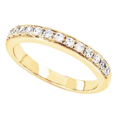 Bague Véritable Diamant 0.65 Carats Or Jaune 14K Nouveaux Bijoux