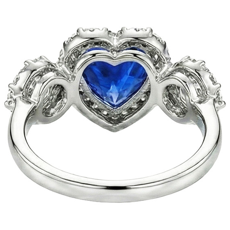 naturel round diamant 7carats bague sur blanc