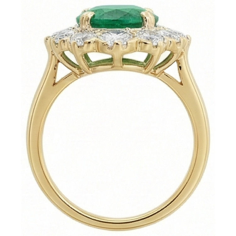 Bague de Cocktail Vert Emeraude