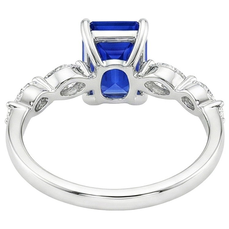 naturel marquise diamant 4.50carats bague angle de côté