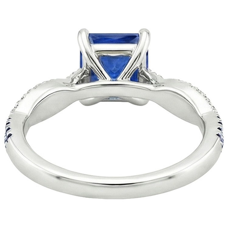 naturel round diamant 3.45carats bague sur blanc