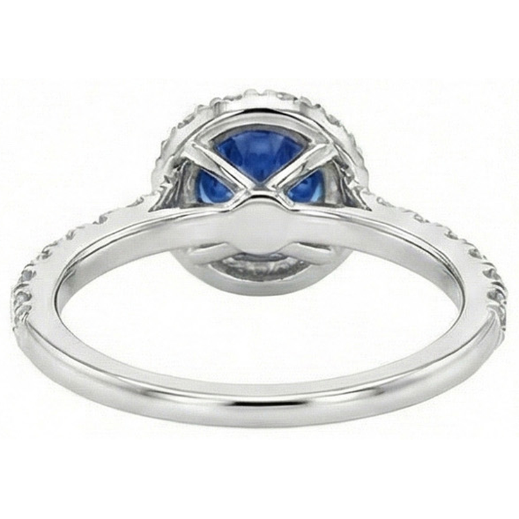 naturel round diamant 3.50carats bague sur blanc