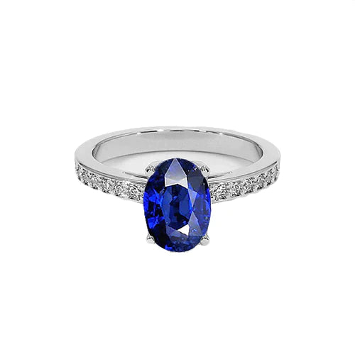 Bague de Fiançailles Diamant Saphir 7 Carats