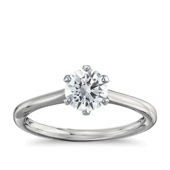 Bague de Fiançailles En Réel Diamant Simple 1 Carat