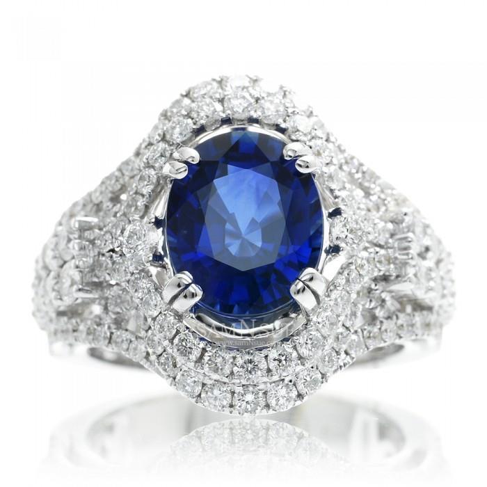 Bague de Fiançailles En Saphir De Sri Lanka Ceylan