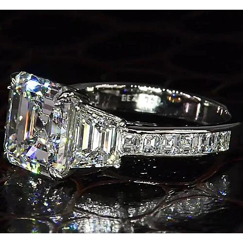 de Fiançailles Glamorous 6ct Asscher Authentique Diamond