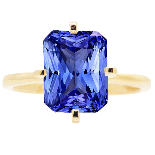 Bague de Fiançailles Or Jaune Saphir 3 Carats