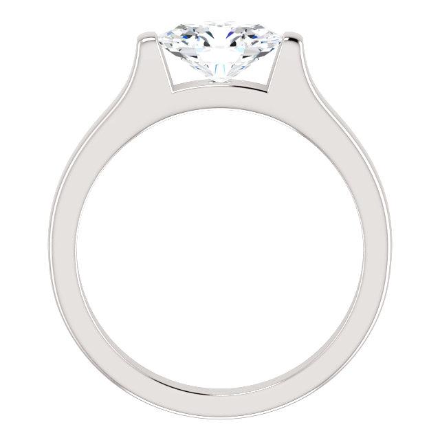 Bague de Fiançailles Réel Diamant Solitaire Ovale Or Blanc 4 Carats
