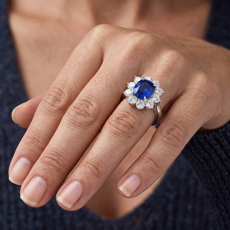 Bague de Fiançailles Saphir Abordable