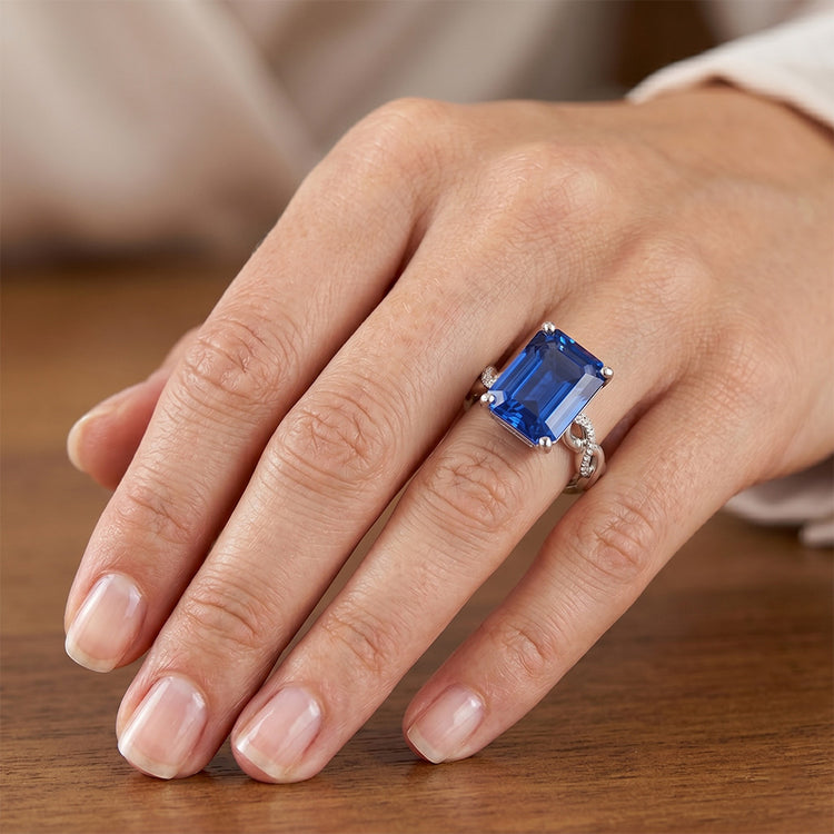 Bague de Fiançailles Saphir Fantaisie 7 Carats