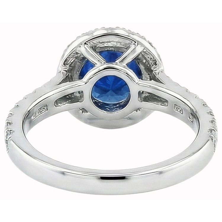 naturel round diamant 3.90carats bague vue de profil