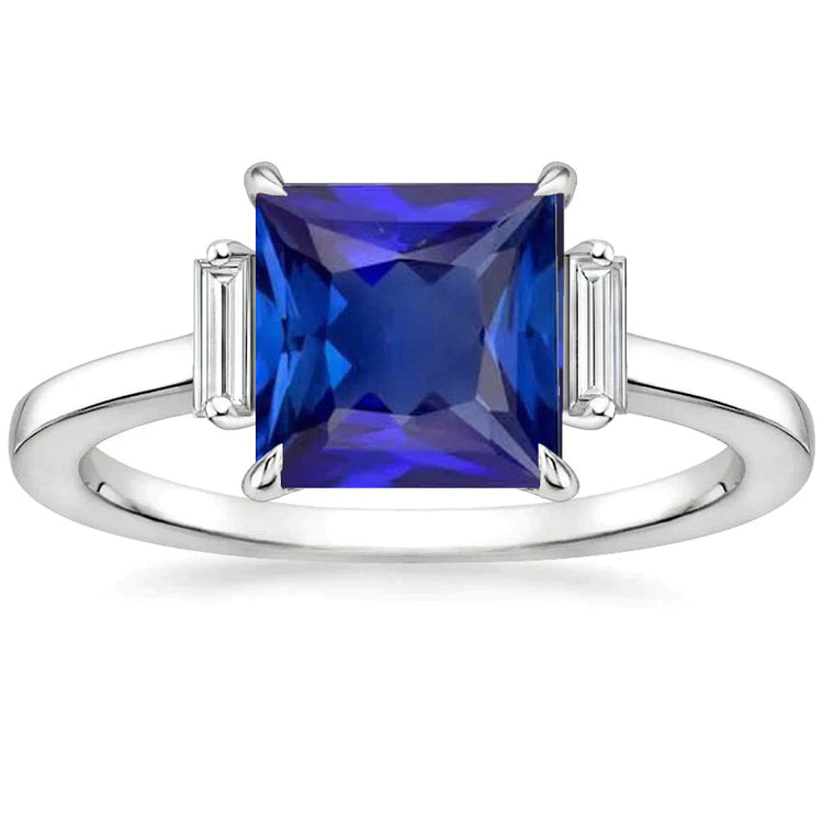 Bague de Fiançailles Saphir et Diamant 5 Carats