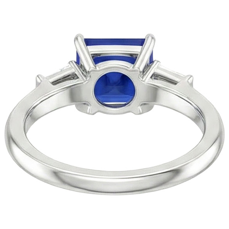 Bague de Fiançailles Saphir et Diamant Naturels Extraits des Mines ( et non cultivés en laboratoire ) 5 Carats