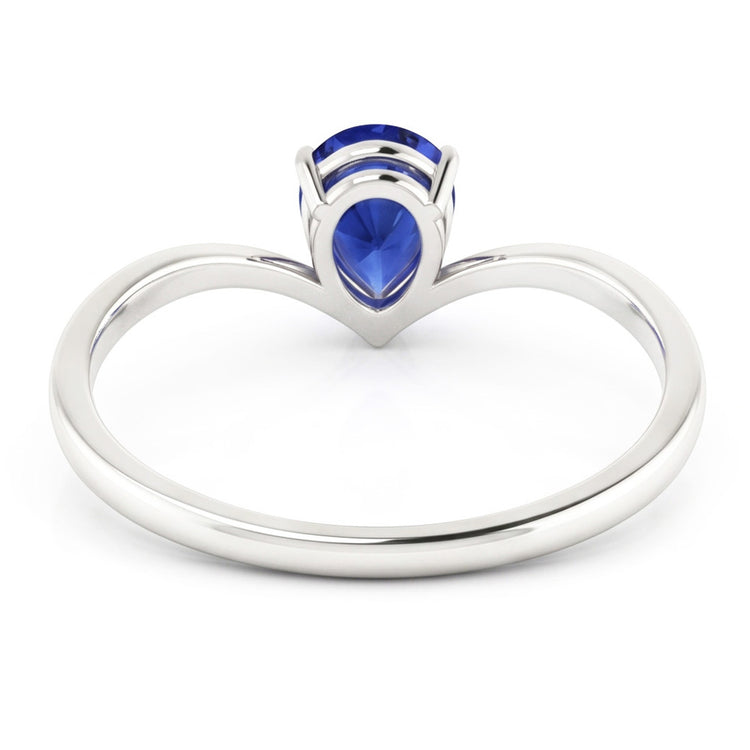 Bague de Fiançailles Solitaire Ceylan Saphir 1.50 Carats Or