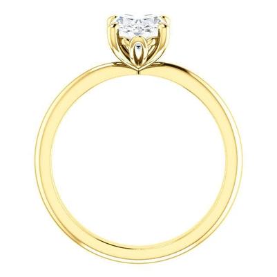 Bague de Fiançailles Solitaire Ovale Réel Diamant 3.50 Carats