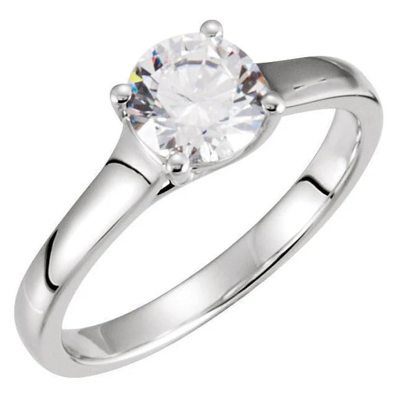 Bague de Fiançailles Solitaire Réel Diamant 1.65 Carats Or 14K