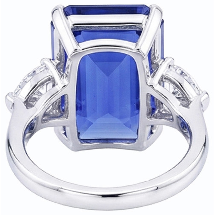 naturel diamant 3.50carats bague vue de profil
