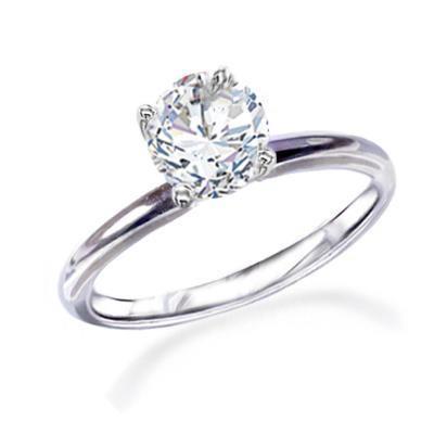 Bague de fiançailles Réel diamant étincelant solitaire 2.25 carats or blanc