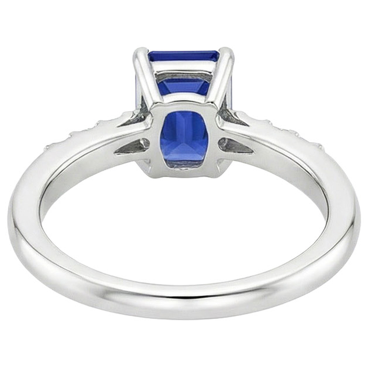 naturel round saphir 3.50carats bague détail rapproché