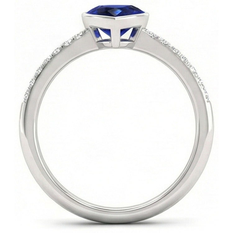 naturel round diamant 2.50carats bague vue de profil