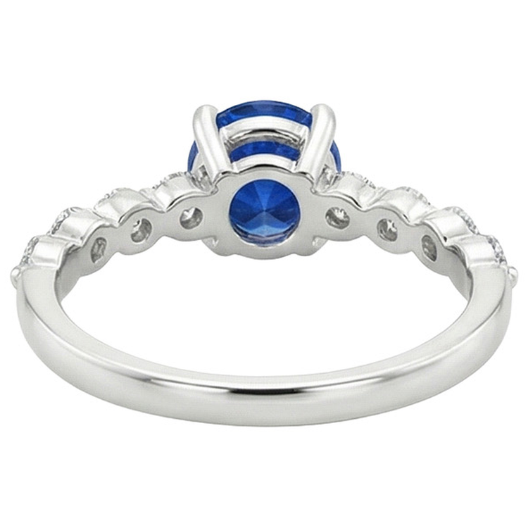 naturel round diamant 3carats bague sur blanc