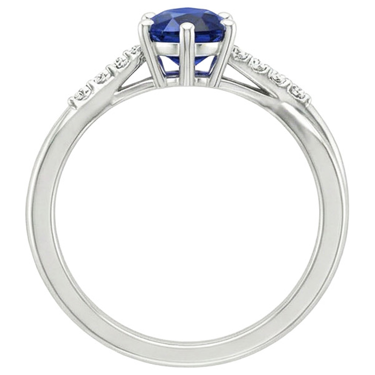 naturel pear diamant 4.50carats bague angle de côté