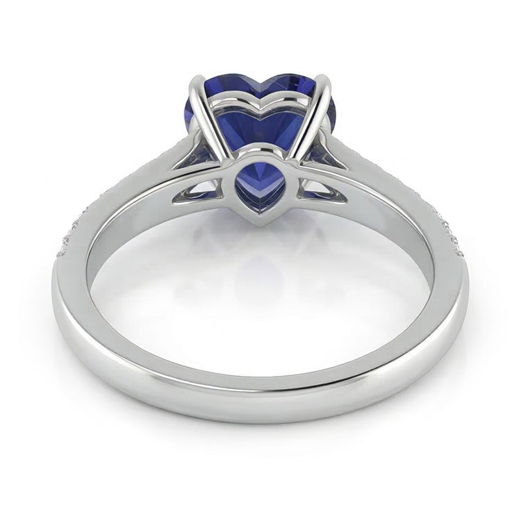 naturel round diamant 2carats bague vue de profil