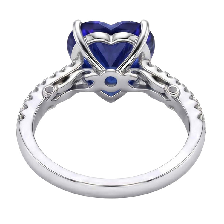 naturel round diamant 4.50carats bague vue de profil