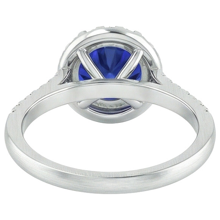 naturel round diamant 2.50carats bague sur blanc