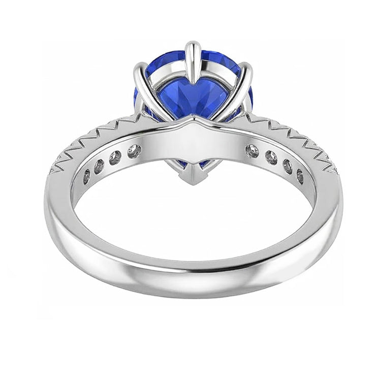 naturel round diamant 4carats bague sur blanc