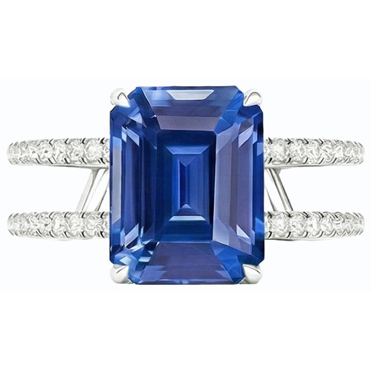 naturel diamant 4.50carats bague sur blanc