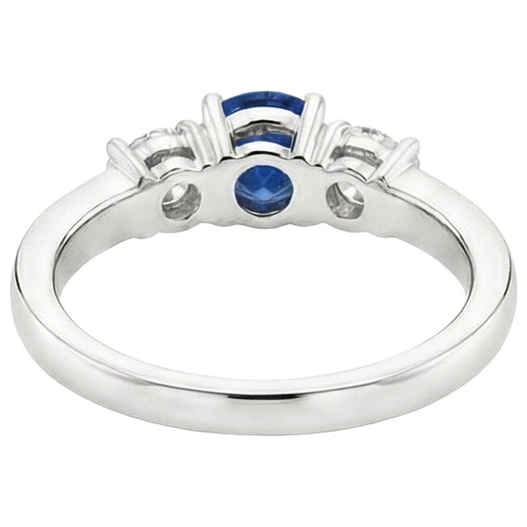 naturel round diamant 3.40carats bague vue de profil