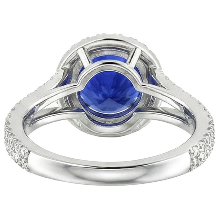 naturel round diamant 10carats bague vue de profil