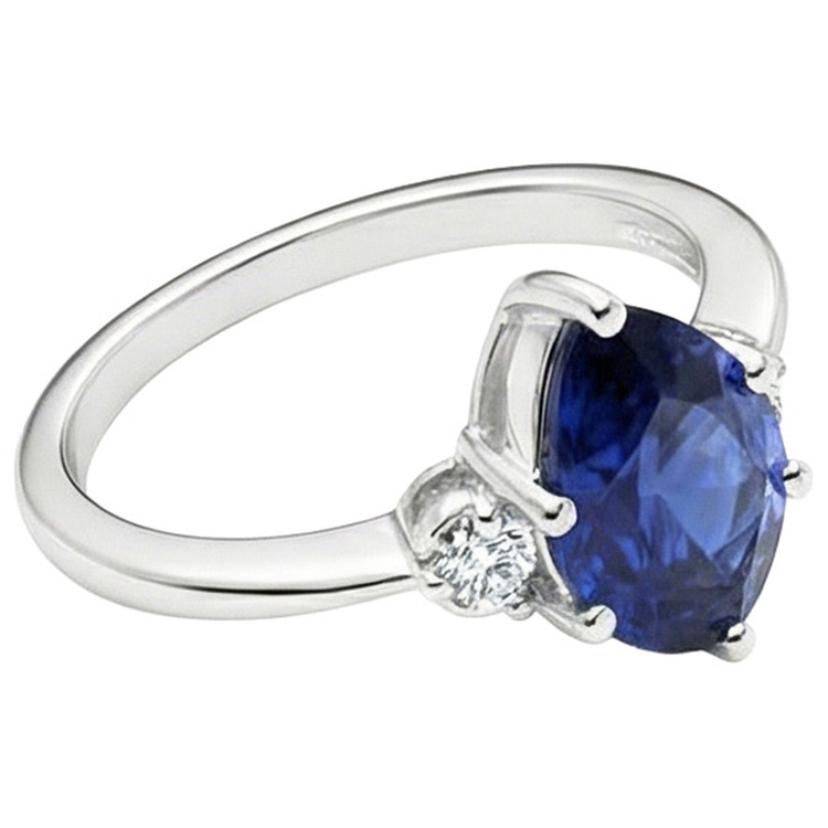 naturel pear diamant 3.50carats bague sur blanc