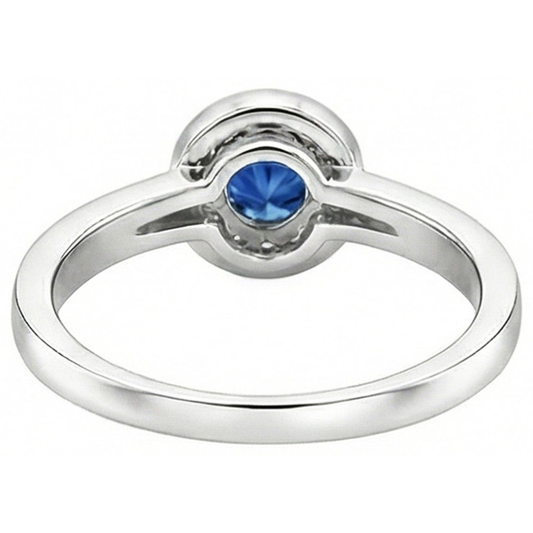 naturel round diamant 3.40carats bague sur blanc