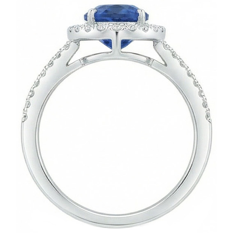 naturel pear diamant 14carats bague sur blanc