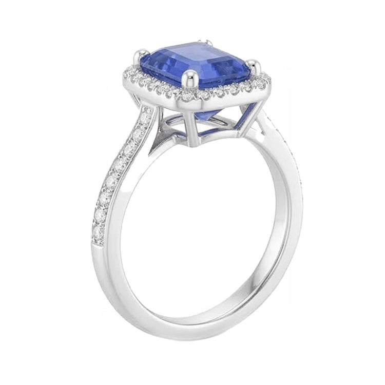 naturel diamant 3.50carats bague trois quarts