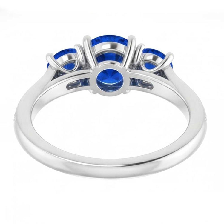 Bague diamant saphir 1.10 carats serti griffes bijoux femme