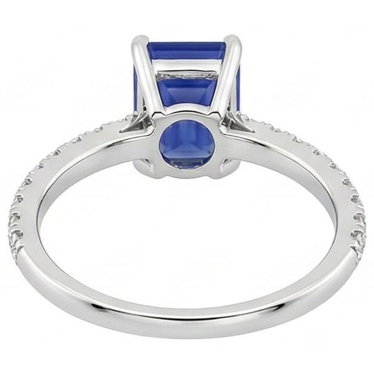 naturel diamant 2carats bague vue de profil
