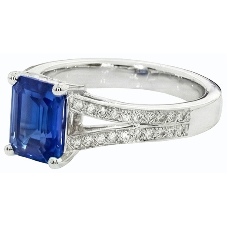 naturel diamant 3carats bague vue de profil