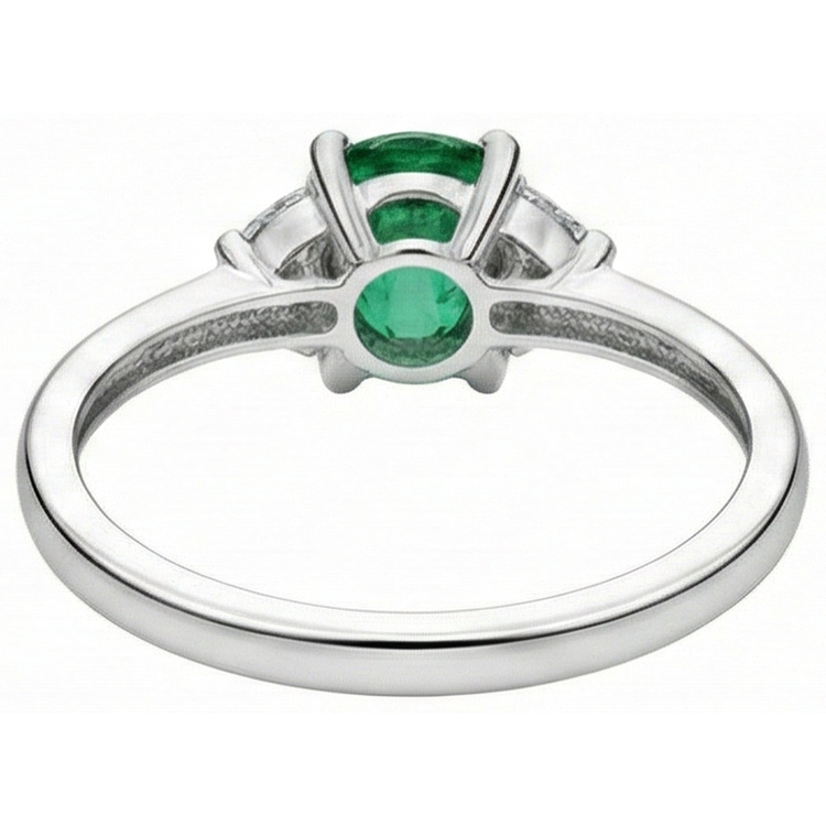 naturel oval diamant 6carats bague sur blanc