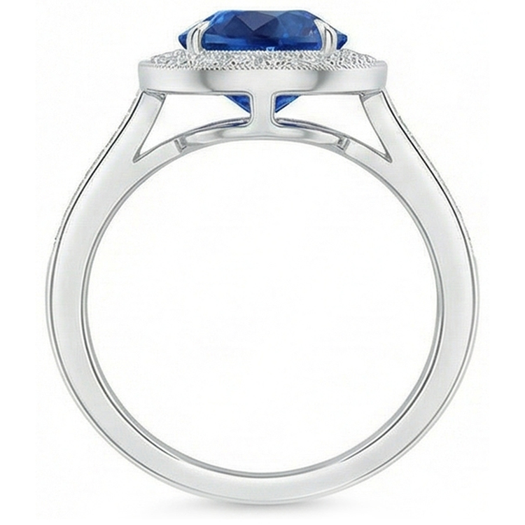 naturel pear diamant 3.00carats bague sur blanc