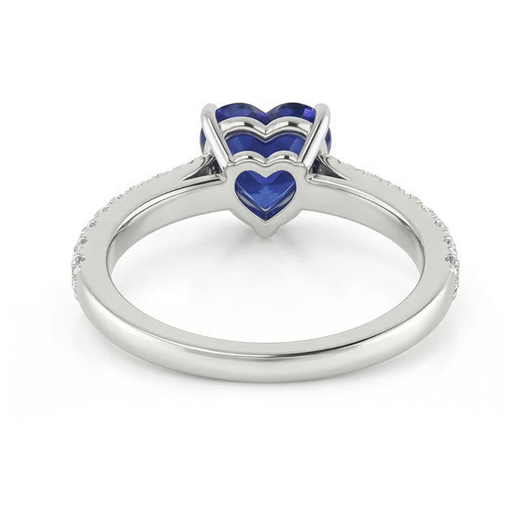 Bague en or et saphir pour femme. serti cathédrale 2.50 carats