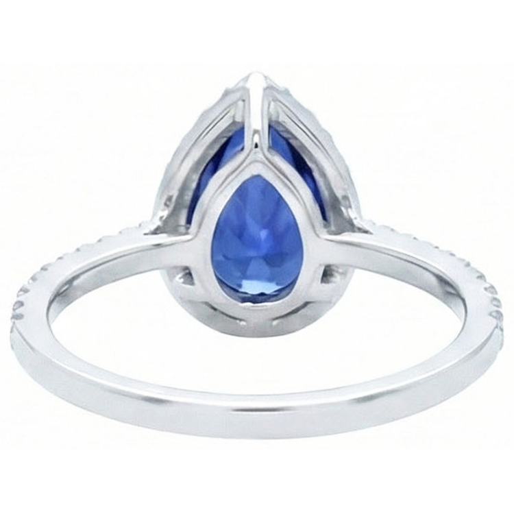 naturel round diamant 2.30carats bague vue de profil