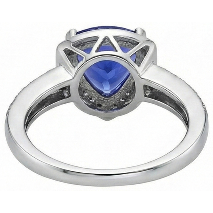 naturel trillion diamant 1.51carats bague détail anneau
